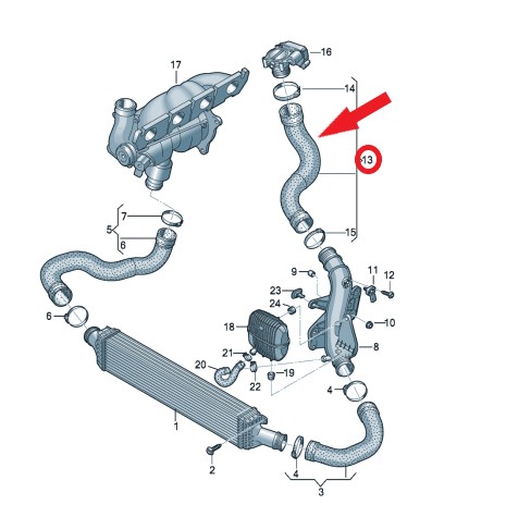 AUDI A6 TURBO HORTUMU