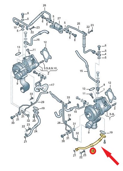 AUDI A6 TURBO YAĞLAMA BORUSU