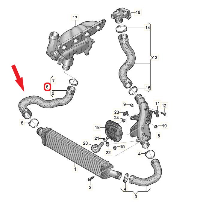 AUDI Q5 TURBO HORTUMU