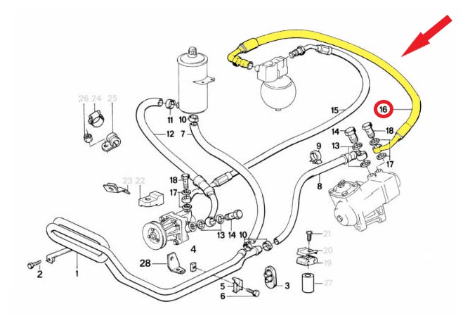 BMW 750 HİDROLİK DİREKSİYON HORTUMU