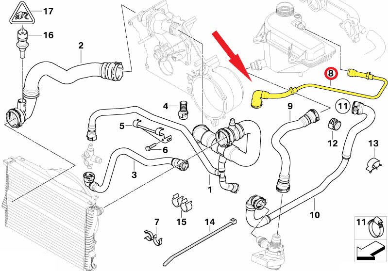 BMW X5 YEDEK SU DEPO HORTUMU