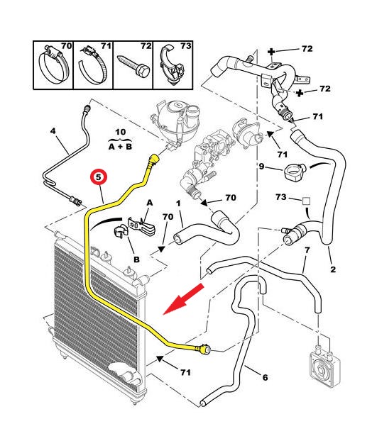 CITROEN C3 YEDEK SU DEPO BORUSU
