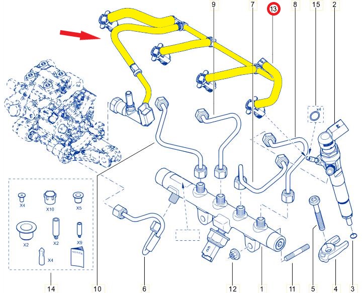 ENJEKTÖR BORUSU YAKIT HORTUMU
