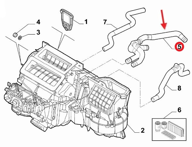 FIAT DOBLO KALORİFER HORTUMU