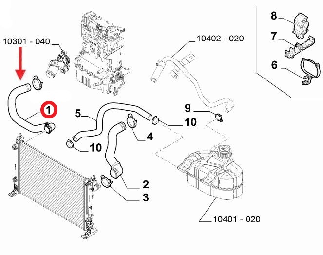 FIAT DOBLO RADYATÖR HORTUMU