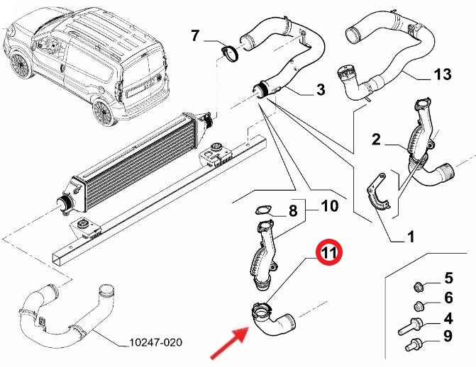 FIAT DOBLO TURBO HORTUMU
