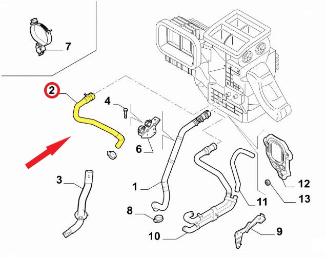 FIAT DUCATO KALORİFER HORTUMU