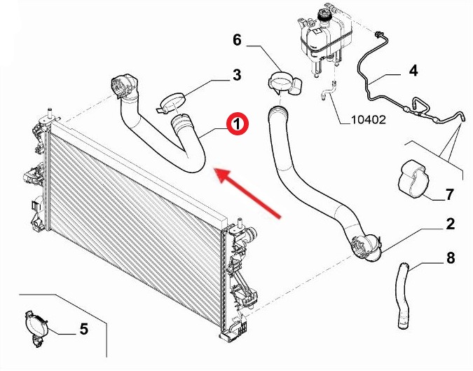 FIAT DUCATO RADYATÖR GİRİŞ HORTUMU