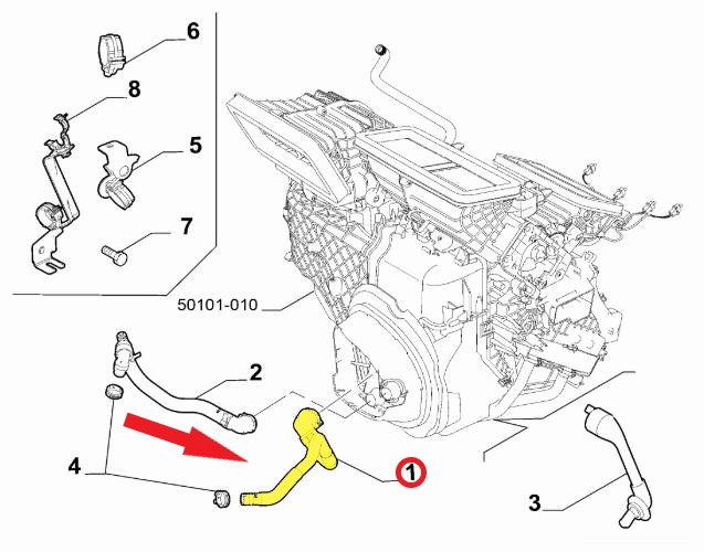 FIAT EGEA KALORİFER HORTUMU