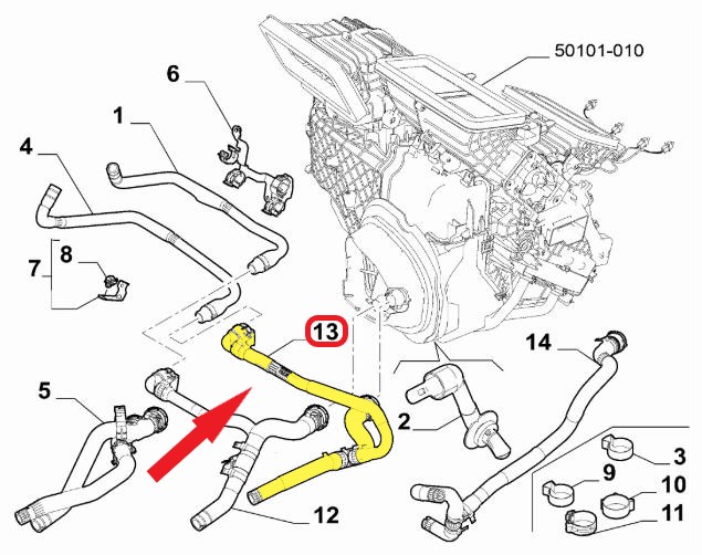 FIAT EGEA KALORİFER HORTUMU
