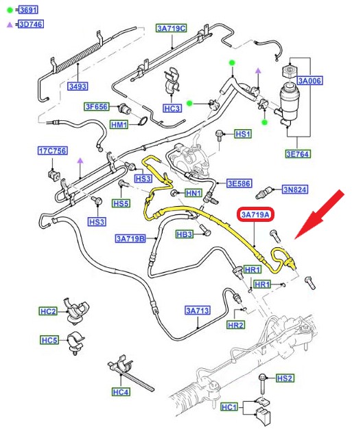 FORD FOCUS 1 HİDROLİK DİREKSİYON HORTUMU