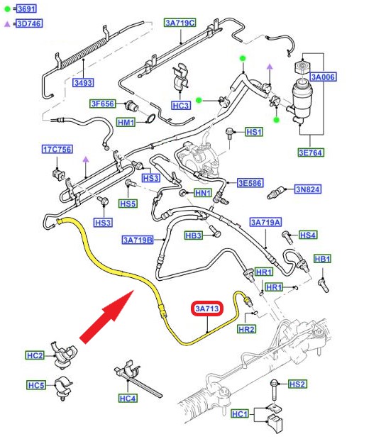 FORD FOCUS I HİDROLİK DİREKSİYON HORTUMU