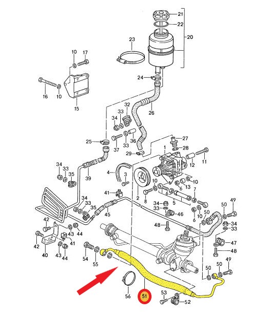 PORSCHE HİDROLİK DİREKSİYON HORTUMU