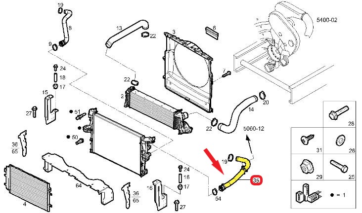 IVECO DAILY RADYATÖR ÇIKIŞ HORTUMU