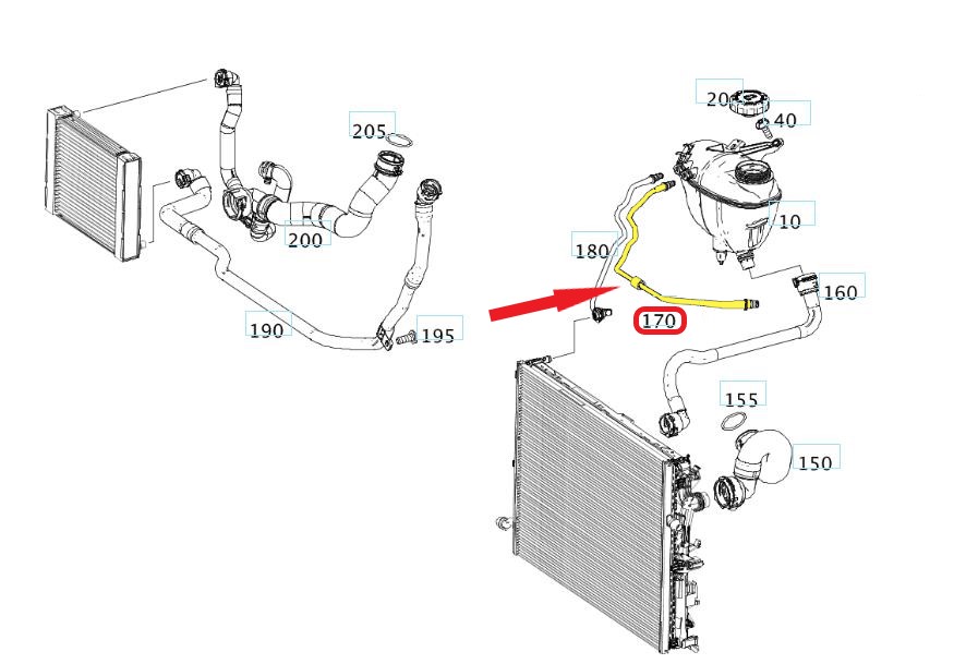 MERCEDES-BENZ S-SERISI YEDEK SU DEPO BORUSU