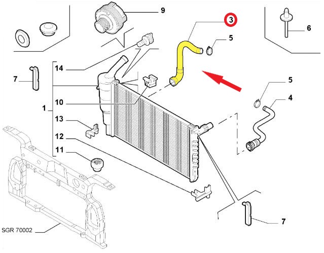 RADYATÖR ÇIKIŞ HORTUMU