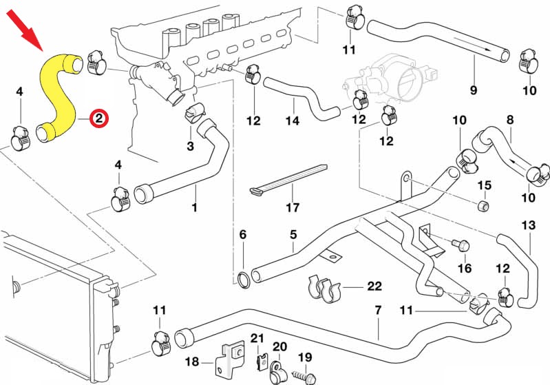 RADYATÖR ÇIKIŞ HORTUMU