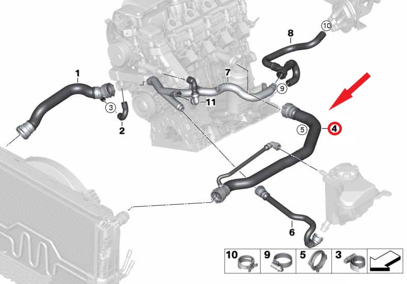 RADYATÖR GİRİŞ HORTUMU