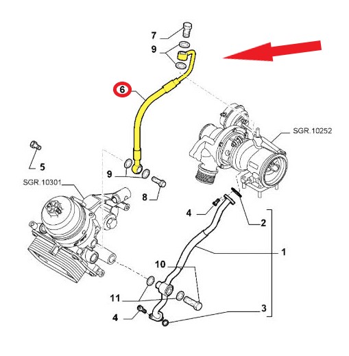 TURBO YAĞLAMA BORUSU