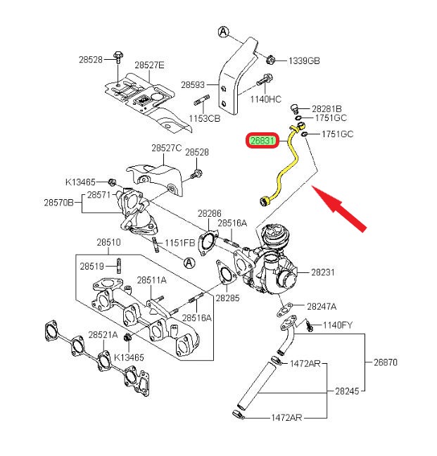 TURBO YAĞLAMA BORUSU