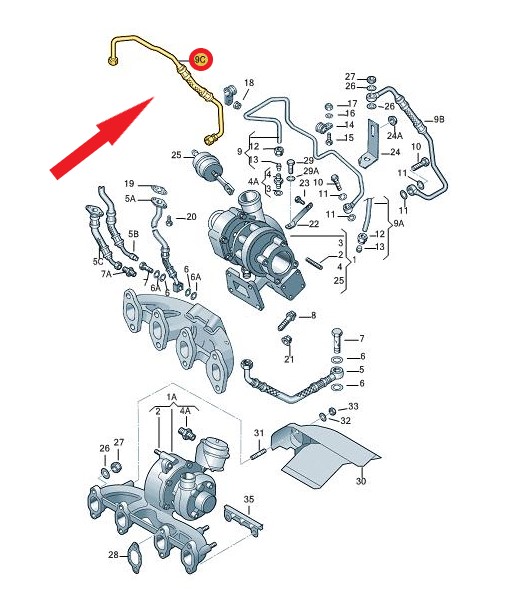 TURBO YAĞLAMA BORUSU