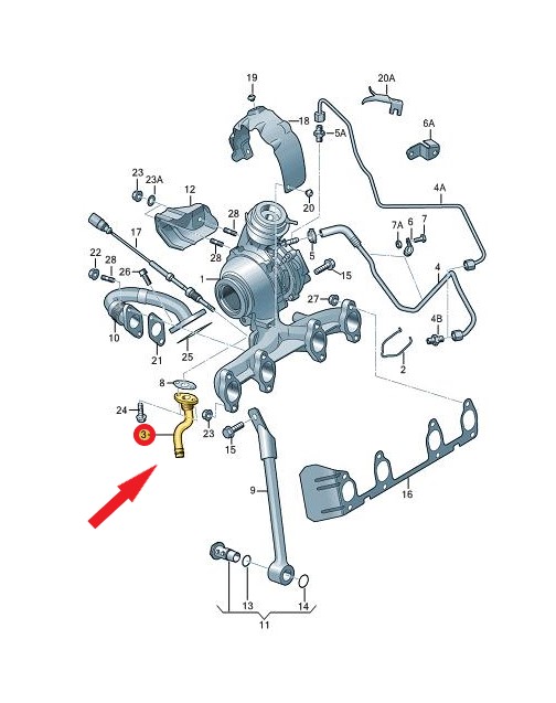 TURBO YAĞLAMA BORUSU