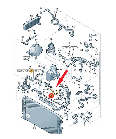 VOLKSWAGEN CRAFTER SOĞUTMA HORTUMU