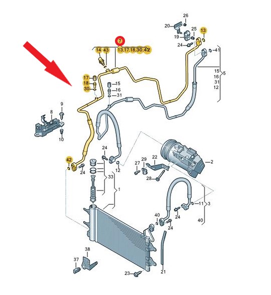 VOLKSWAGEN POLO V KLİMA BORUSU